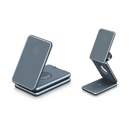 3 in 1 Magnetic Wireless Charger Foldable Charger Stand for Phone Headphone Watch Fast Charging